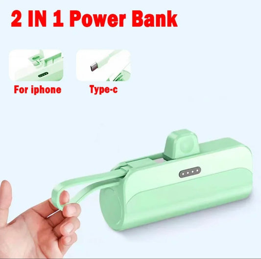Mini Wireless Power Bank Large Capacity 10000mAh Fast Charging Power Bank Emergency External Battery for iPhone Type-c